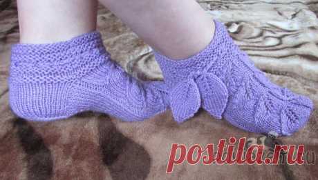 Вязание носков, а также тапочки и следки спицами и крючком