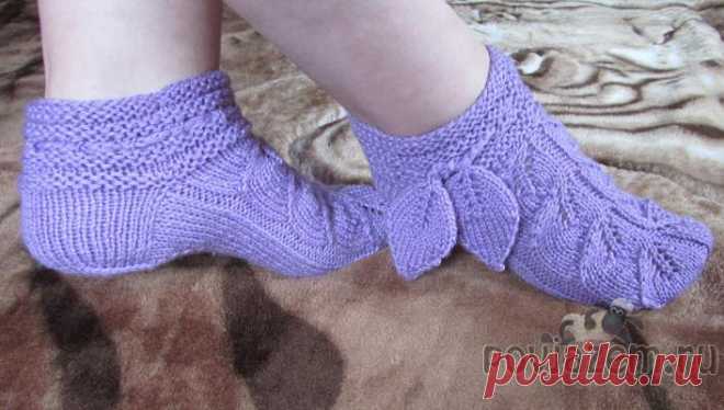 Вязание носков, а также тапочки и следки спицами и крючком