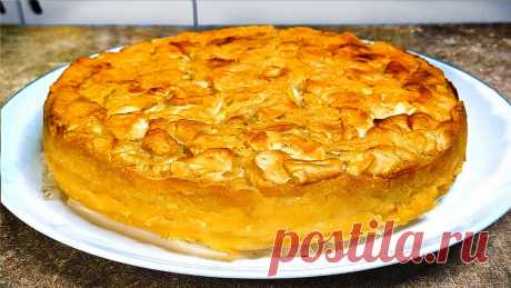 Мало теста и много начинки! Яблочный пирог на кефире, вкуснее чем шарлотка!