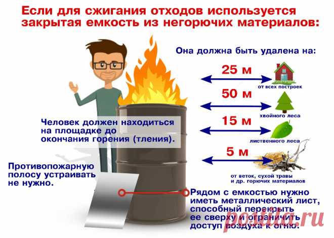 Сжигание мусора на даче в 2019 году законно и без штрафных санкций для собственника