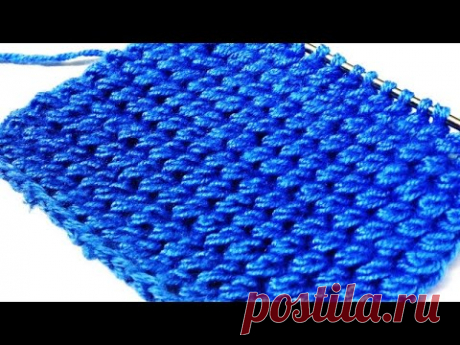 Отличная замена лицевой глади. Узор спицами. - YouTube