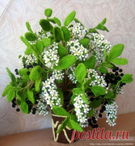Вязаные цветы. Идеи для вдохновения