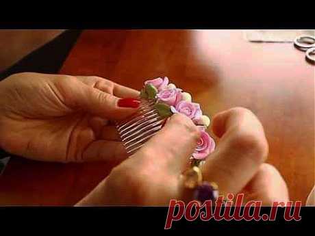 Цветы из полимерной глины - YouTube