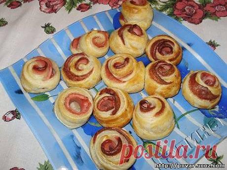 Розочки колбасные - Готовим сами