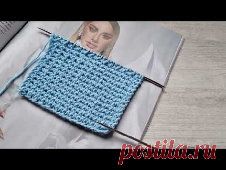 Фоновый узор спицами🧶knitting pattern.