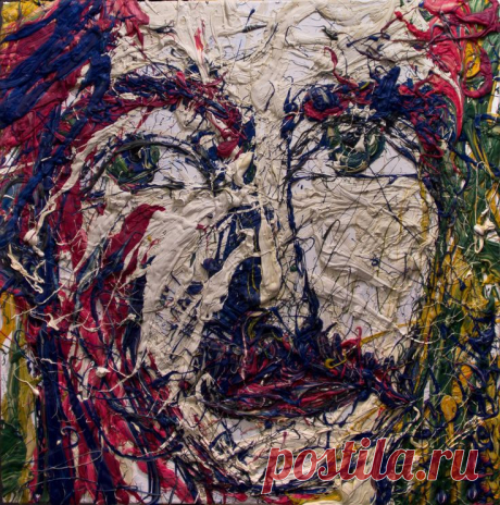 Картина Абстрактный портрет мужчины Масло, холст Современная живопись Екатерина Лебедева художник в 2025 г | Живопись действия, Абстрактные картины, Расписанные холсты