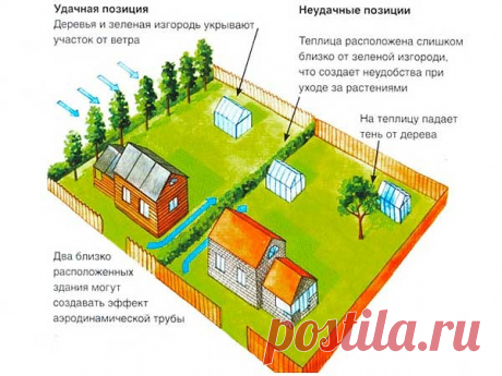 Как раcположить теплицу на участке — 6 соток
