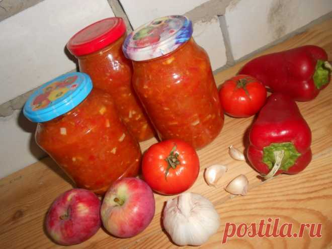 Аджика с яблоками. 