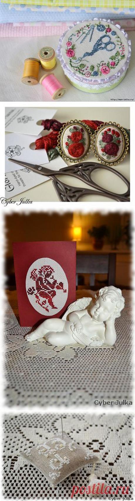 Любителям вышивки - немного маленьких идей