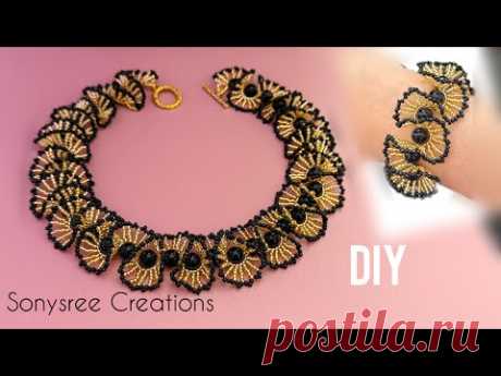 Ogalala Necklace || Beaded wavy necklace || caterpillar beaded necklace