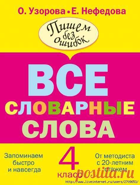 Все словарные слова. 4 класс.