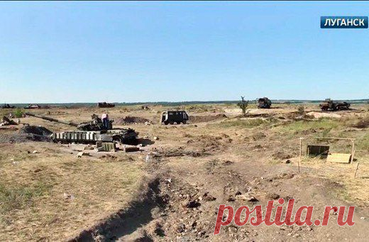 28.07.2014 в Луганске было разбито одно из подразделений украинской армии, усиленное бронетехникой.