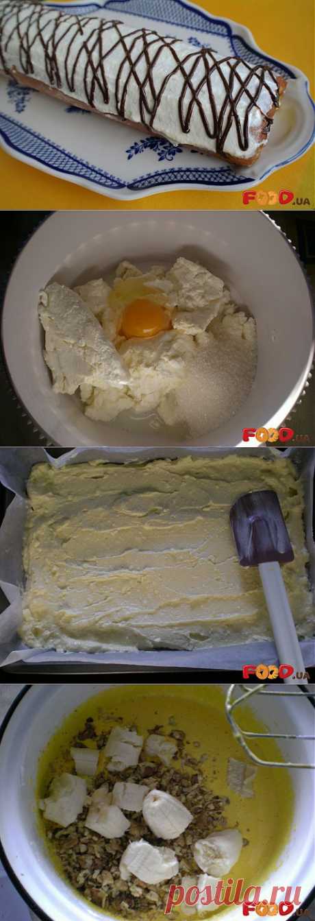 Рулет банановый с творогом - Кулинарные рецепты на Food.ua