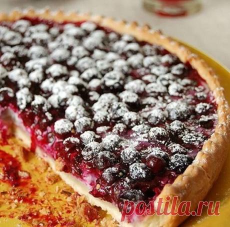 Песочный открытый пирог с черной смородиной | Тайны Счастливой Хозяйки Пульс Mail.ru