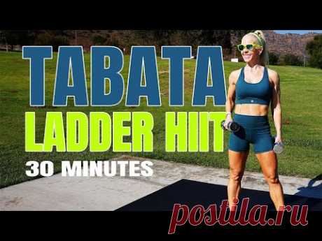 30 MINUTE TABATA HIIT | Ladder Workout | Strength And Cardio With Weights