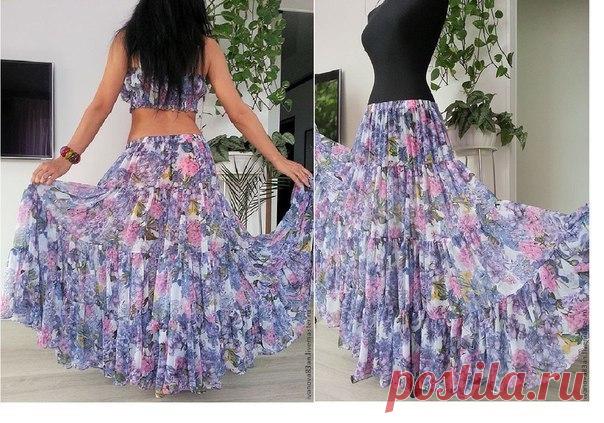 КАК ШИТЬ МНОГОЯРУСНУЮ ЮБКУ. МК (Шитье и крой) | Журнал Вдохновение Рукодельницы