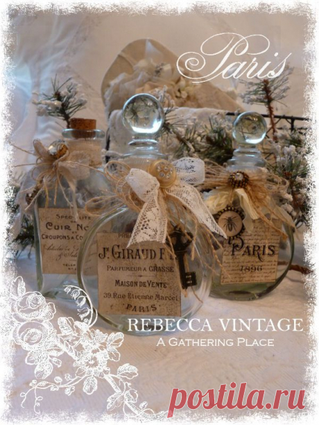 Tattered French Bottle #4 - Tattered Bottles - A Gathering Place