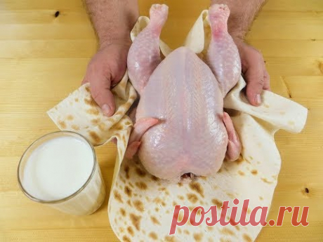 Заверните курицу в лаваш и залейте кефиром / Рецепты Другой Кухни