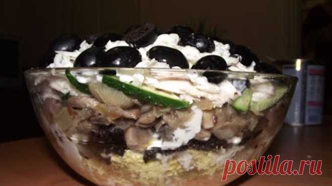 Ну оОчень вкусный праздничный салат Обжора