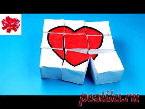 Двигающие кубики из бумаги. Крутой самодельный пазл, им будет легко удивит своих родных и друзей.
