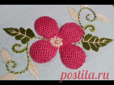 (32) Hand Embroidery Designs | Pump lace stitch | Stitch and Flower -139 - YouTube