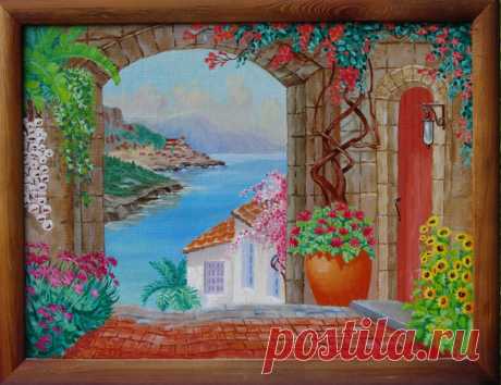 Картина маслом Солнце Тосканы, Мастерская "AlatoArt", Мастер "AlatoArt" - https://LangeSTORE.ru