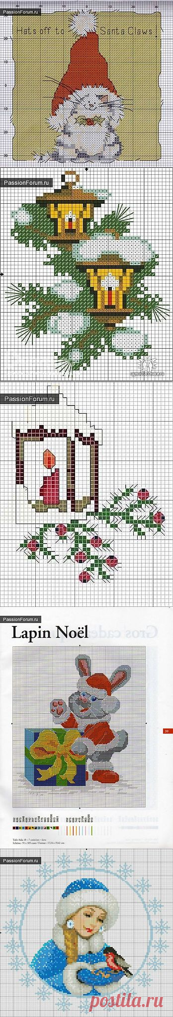 НОВЫЙ ГОД. ЧАСТЬ 9 / Схемы вышивки крестиком / PassionForum - мастер-классы по рукоделию