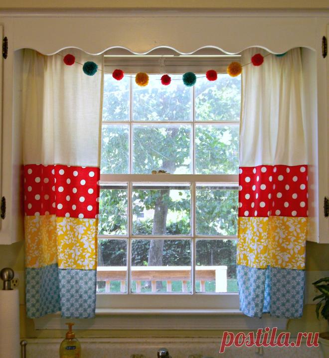 Как сшить занавески на кухню своими руками (51 фото)