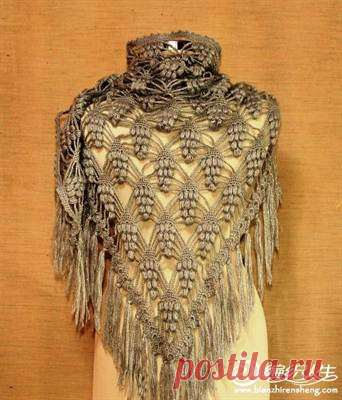 Ажурная шаль крючком