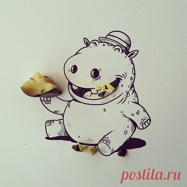 Точка, точка, запятая, вышла рожица...