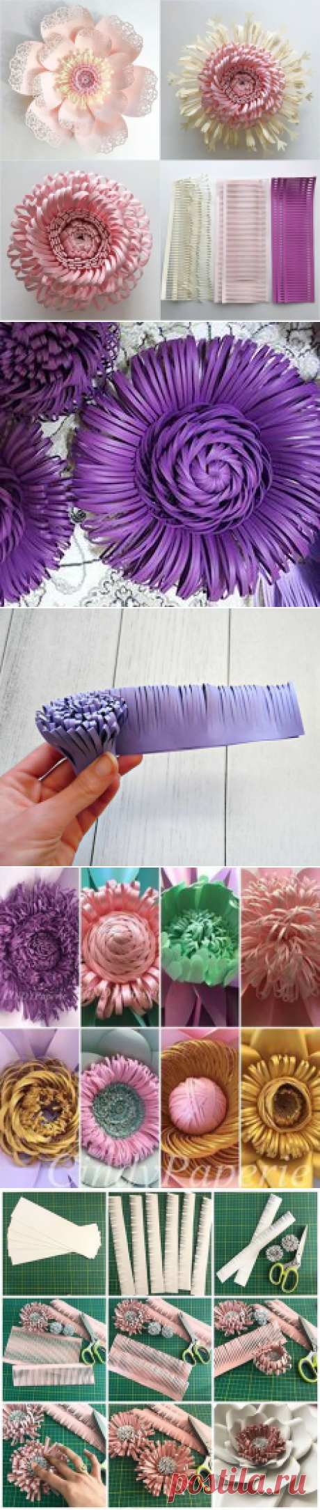 Бумажные цветы — Сделай сам, идеи для творчества - DIY Ideas