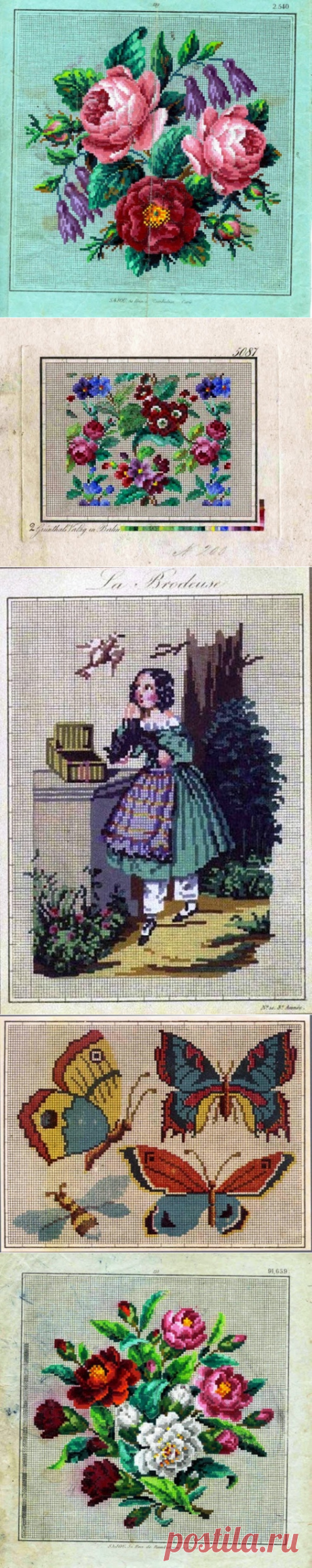 Старинные схемы вышивки крестом
