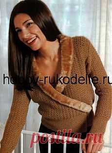 Хобби (рукоделие своими руками): вышивка, вязание » Архив блога » Вязание крючком джемпера с запахом “пушистая мелочь”