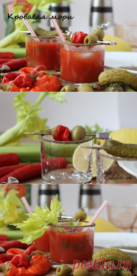 Коктейль Кровавая Мэри | Рецепт с Фото | Вкусно, Полезно, Легко | Edalite.ru