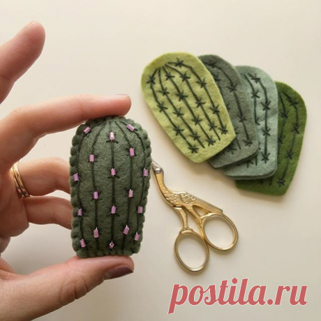 Милые кактусы из фетра от мастерицы Christen Glenn