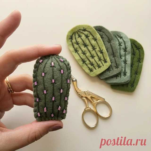 Милые кактусы из фетра от мастерицы Christen Glenn