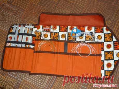 Органайзер для круговых, чулочных спиц и крючков. Описание работы и схемы