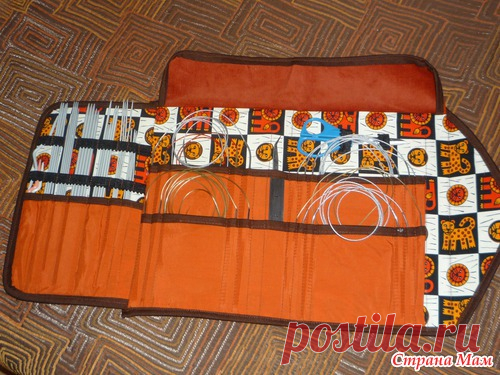 Органайзер для круговых, чулочных спиц и крючков. Описание работы и схемы