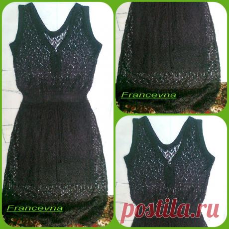 платье ажур -черное