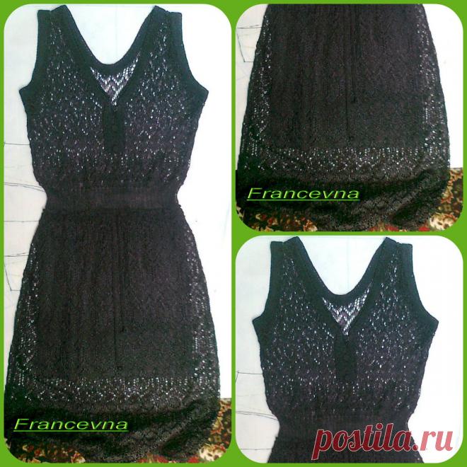 платье ажур -черное