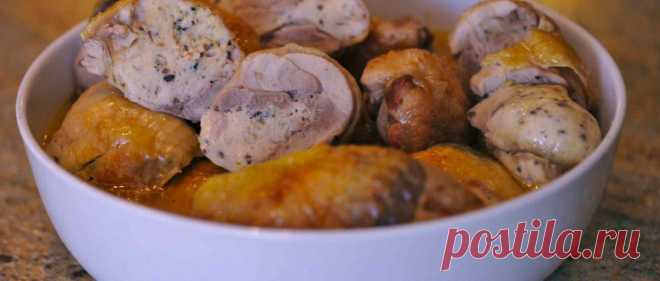 Фаршированные куриные окорочка | Наша кухня