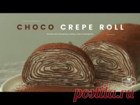Choco Crepe Roll Cake Recipe
