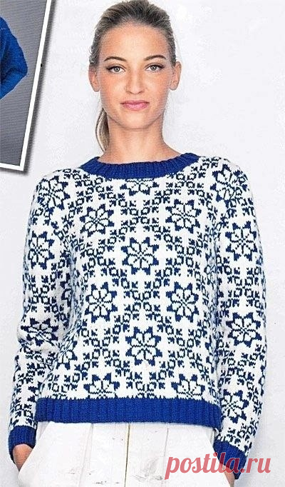 Джемпер жаккардовым узором