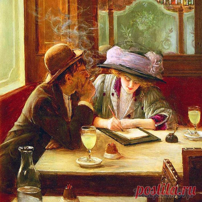 В  кафе  субботним  вечером ...Мир полон мужчин и сложностей -  и этим субботним вечером  она запретит оплошностям  соваться в покои вечного.  Пусть будет в кафе нетоптано,  а тут за столом - несижено.  Ну кто из вас ходит тропк...