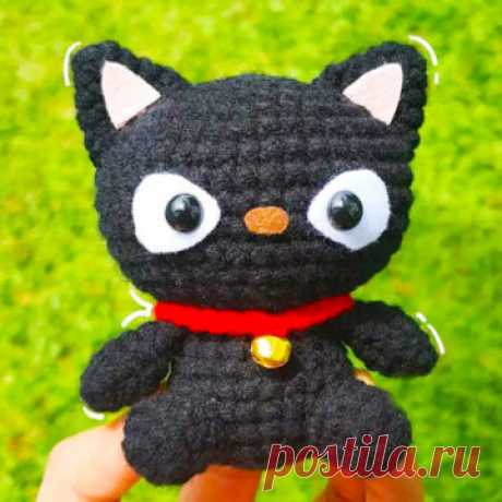 Вязание черного кота амигуруми бесплатным узором — Amigurumi