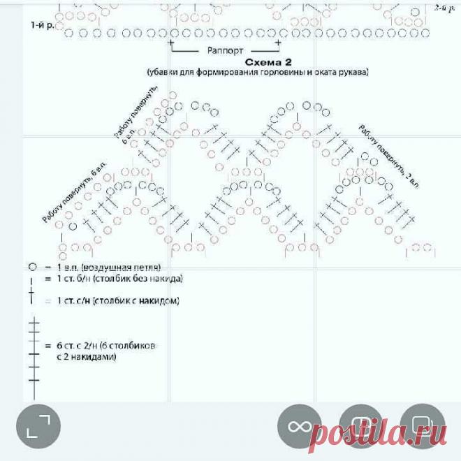 РАЗМЕРЫ S/М (L/XL) XXL 
Ширина изделия по обхвату груди 90 (100) 110 см 
Длина изделия 68 (68) 68 см 
ВАМ ПОТРЕБУЕТСЯ Пряжа (65% хлопка, 35% шерсти; 50 г/110 м) — 11 (12) 13 мотков черной; крючок №4,5 и 5; спицы №4; круговые спицы №4 длиной 60 см. 
УЗОРЫ И СХЕМЫ РЕЗИНКА Попеременно 2 лиц., 2 изн. 
ОСНОВНОЙ УЗОР Количество петель кратно 9 + 3 в.п.: вязать по приведенной схеме. 
ПЛОТНОСТЬ ВЯЗАНИЯ 15 ст. с/н х 9 р. = 10 х 10 см, связано крючком №4,5; 1 раппорт основного узора...