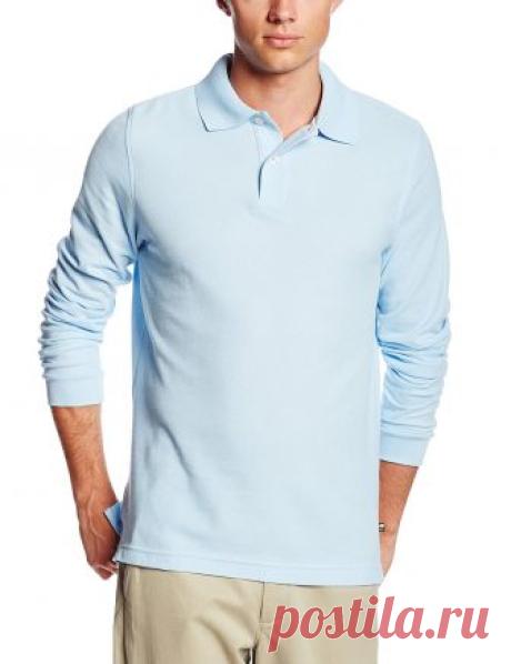 Lee Uniforms Men's Modern Fit Long Sleeve Polo, Light Blue, Medium at Amazon Men’s Clothing store: Fashion T Shirts