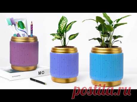 Pan holder &amp; Tree planter Making || Cement flower vase - Cement tree pot making - YouTube