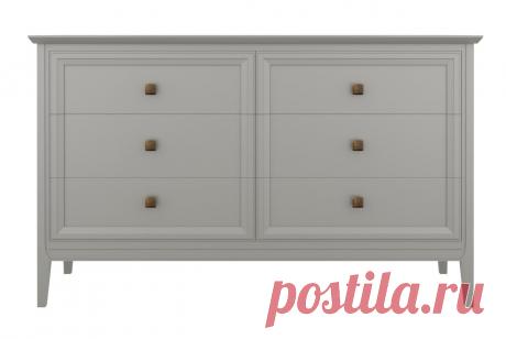 Комод с 6-ю ящиками серого цвета из массива купить по цене 93 700 руб. в Москве — интернет-магазин Chudo-magazin.ru