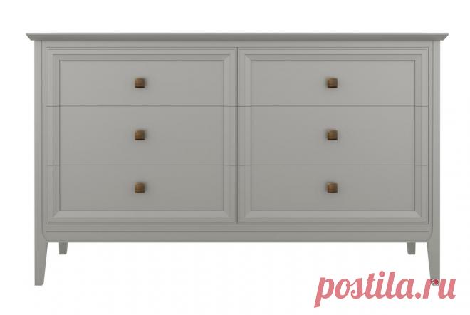 Комод с 6-ю ящиками серого цвета из массива купить по цене 93 700 руб. в Москве — интернет-магазин Chudo-magazin.ru